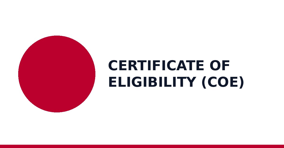 Certificate of Eligibility (COE)