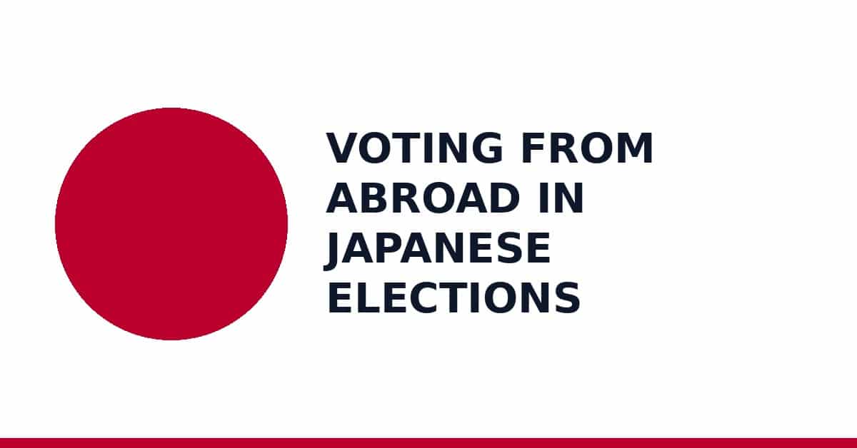 Voting from abroad in Japanese elections
