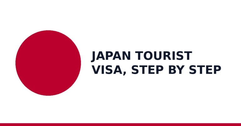 Japan tourist visa, step by step